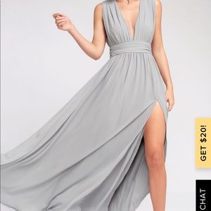 Lulus Heavenly Hues Gray Maxi Dress. Small